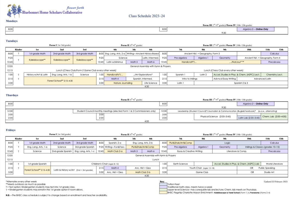 23–24 Class Schedule Revised Feb. 1024x698 
